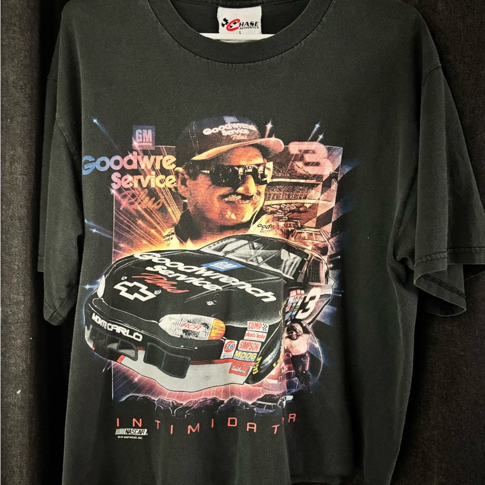 Chase Authentics Black Racing Tee Short Sleeve